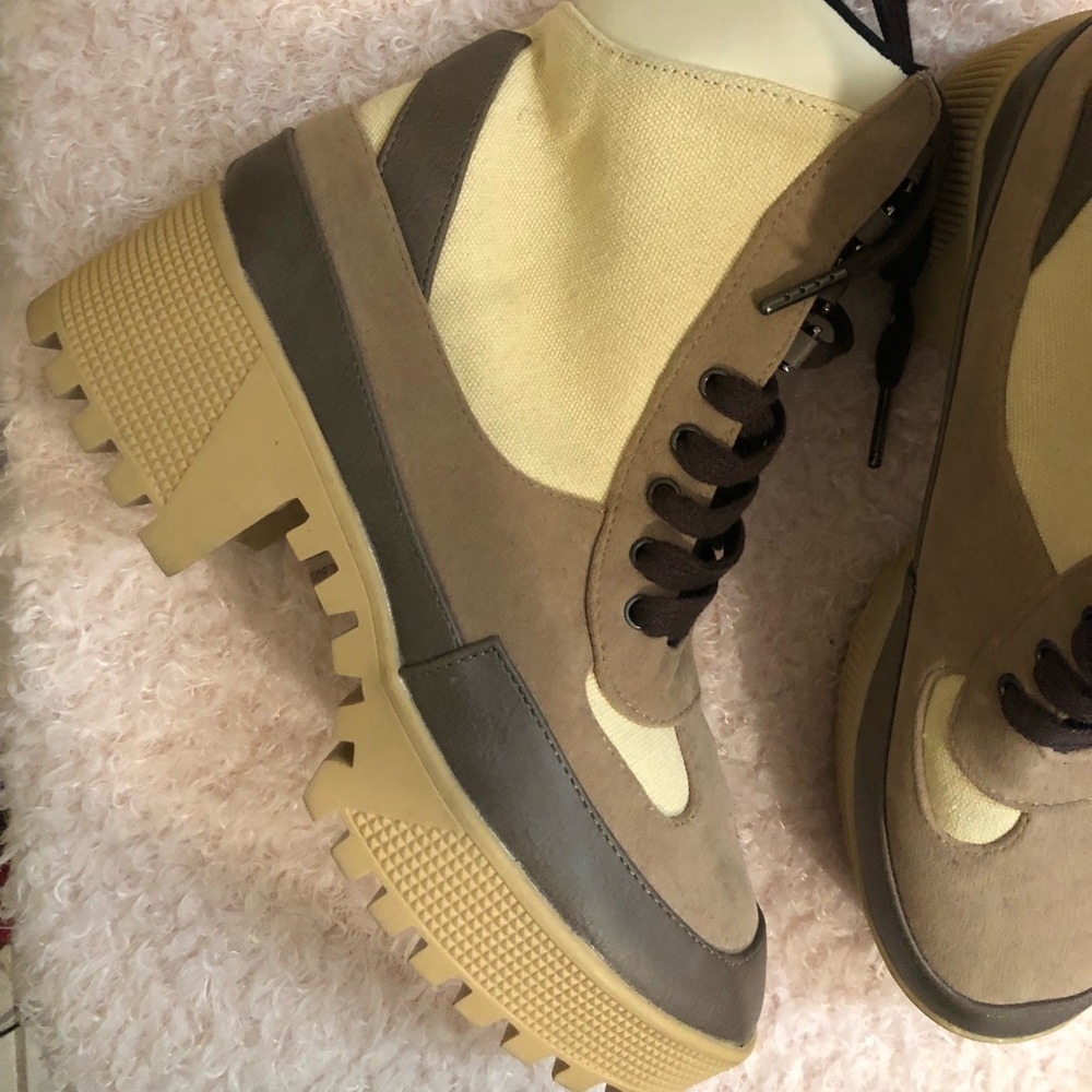 Never worn Multi-Color Combat Boots